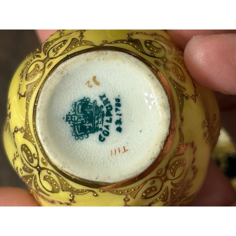 (3) Coalport Demitasse Teacup, Saucer - Picture 3 of 5
